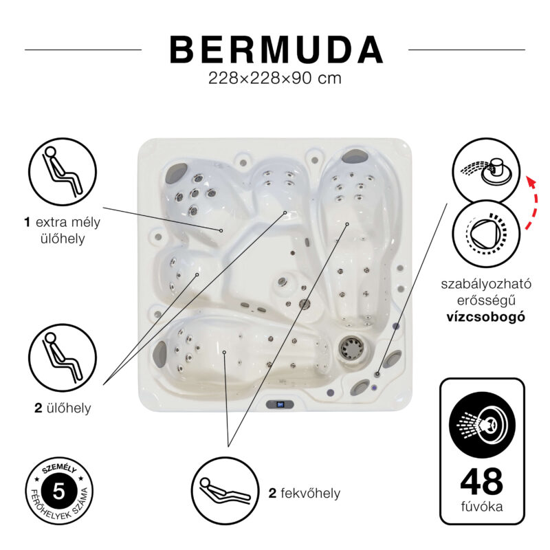 VitalSpa masszázsmedencék - Bermuda jakuzzi